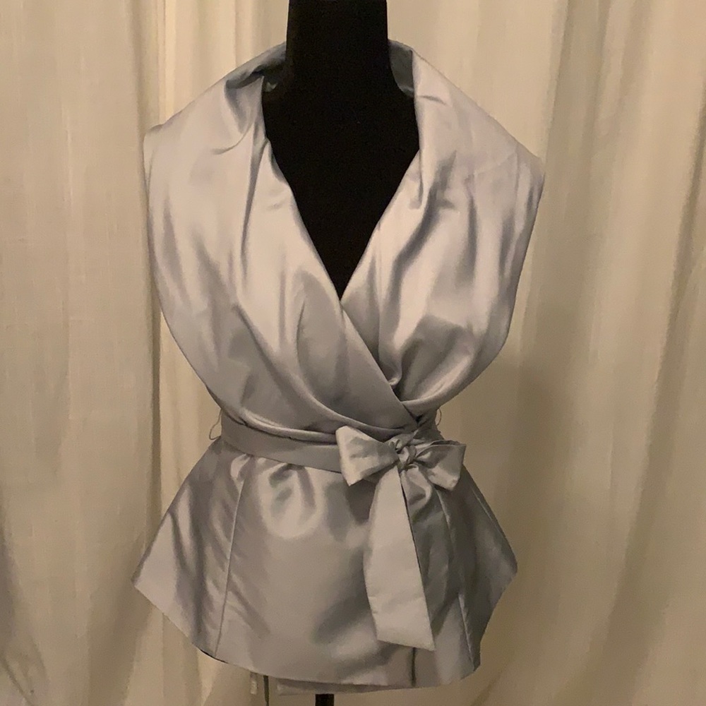 - Calvin Klein Satin Wrap Around Top -